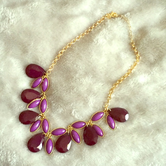 Charming Charlie Jewelry - Gold and purple gemstone necklace